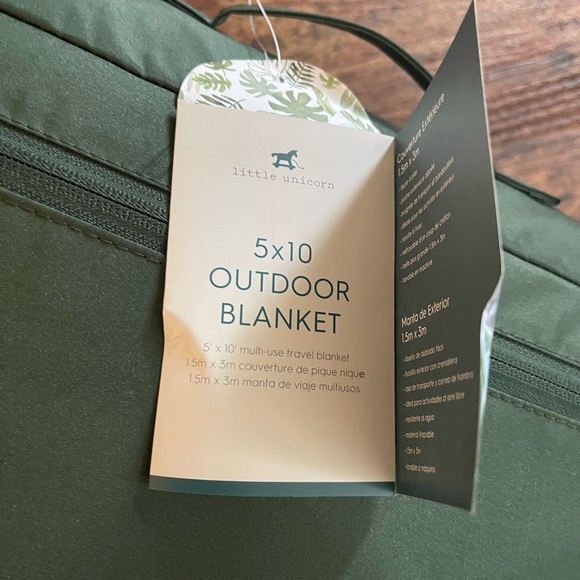 Little unicorn midnight poppy outdoor blanket 5x10ft - Picture 10 of 12